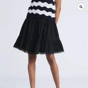 Chic Black A-Line Women's Skirt 100% cotton